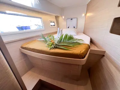 Cabin on Poe Hina, a Lagoon 42 catamaran at Papeete, France