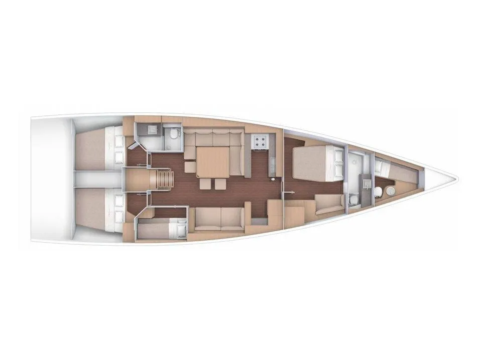 Galley of Epsilon, a Dufour 56 Exclusive sailboat at Šibenik, Croatia