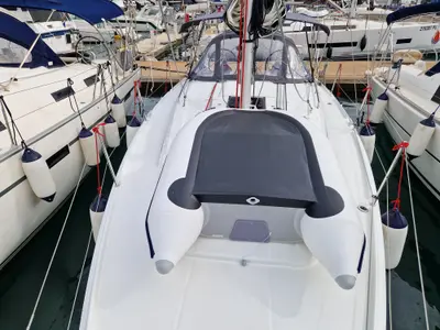 Deck of Navicela, a Beneteau Oceanis 34.1 sailboat at Općina Medulin, Croatia