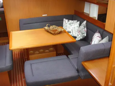 Salon of Patroklos, a Bavaria Cruiser 45 sailboat at Municipal Unit of Lefkada, Greece