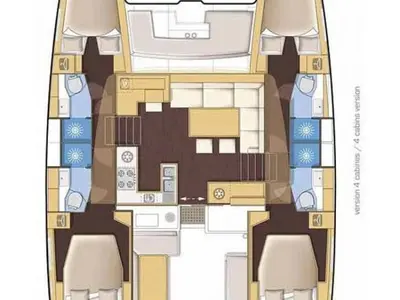 Deck of Diamanti IV, a Lagoon 46 catamaran at Skiathos, Greece