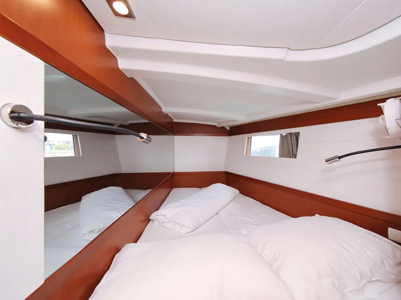 Cabin on San Clemente, a Beneteau Oceanis 48 sailboat at Sukošan, Croatia