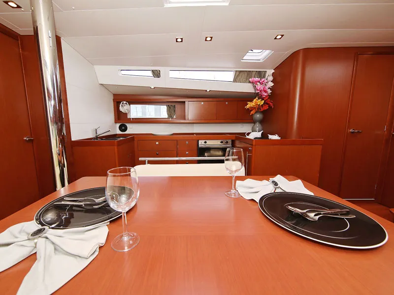 Salon of San Clemente, a Beneteau Oceanis 48 sailboat at Sukošan, Croatia