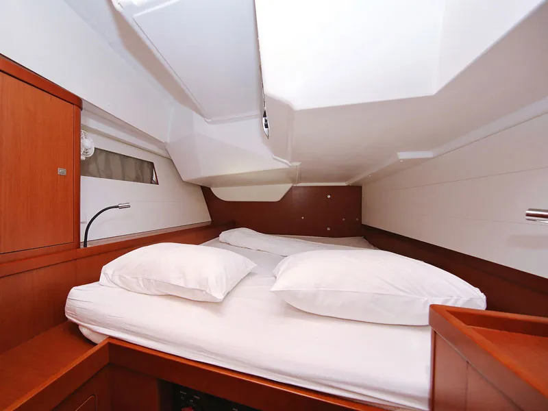 Cabin on San Clemente, a Beneteau Oceanis 48 sailboat at Sukošan, Croatia
