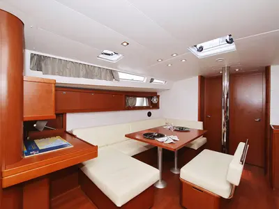 Salon of San Clemente, a Beneteau Oceanis 48 sailboat at Sukošan, Croatia