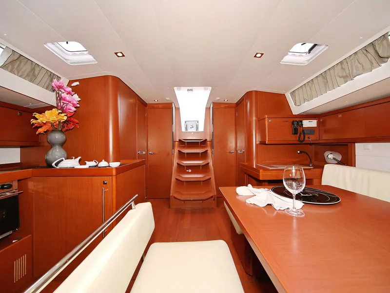 Salon of San Clemente, a Beneteau Oceanis 48 sailboat at Sukošan, Croatia