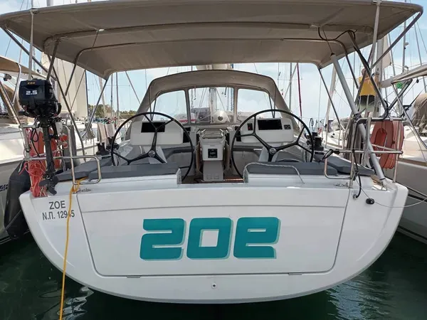 Exterior view of Zoe, a Hanse 458 sailboat at Municipal Unit of Ellomenos, Greece