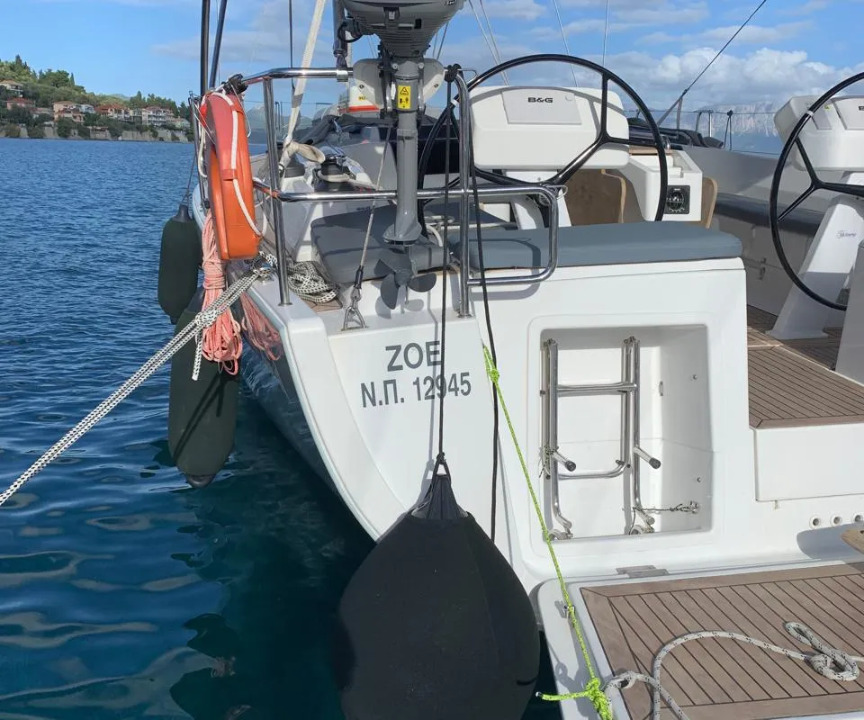 Exterior view of Zoe, a Hanse 458 sailboat at Municipal Unit of Ellomenos, Greece