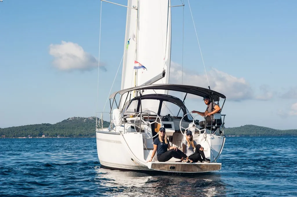 Exterior view of Neo, a Bavaria Cruiser 34 Style sailboat at Zadar, Croatia