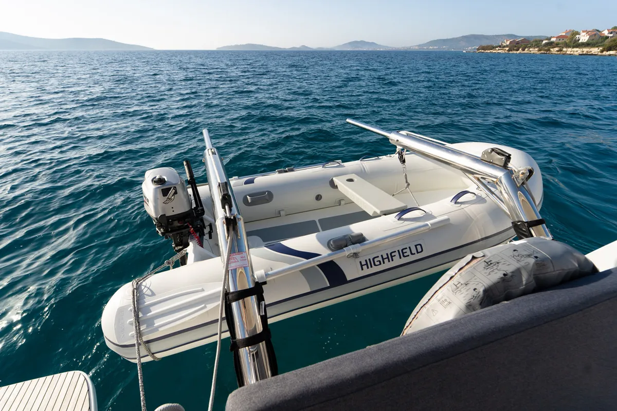 Sevgi, a Lagoon 40 catamaran at Grad Šibenik, Croatia