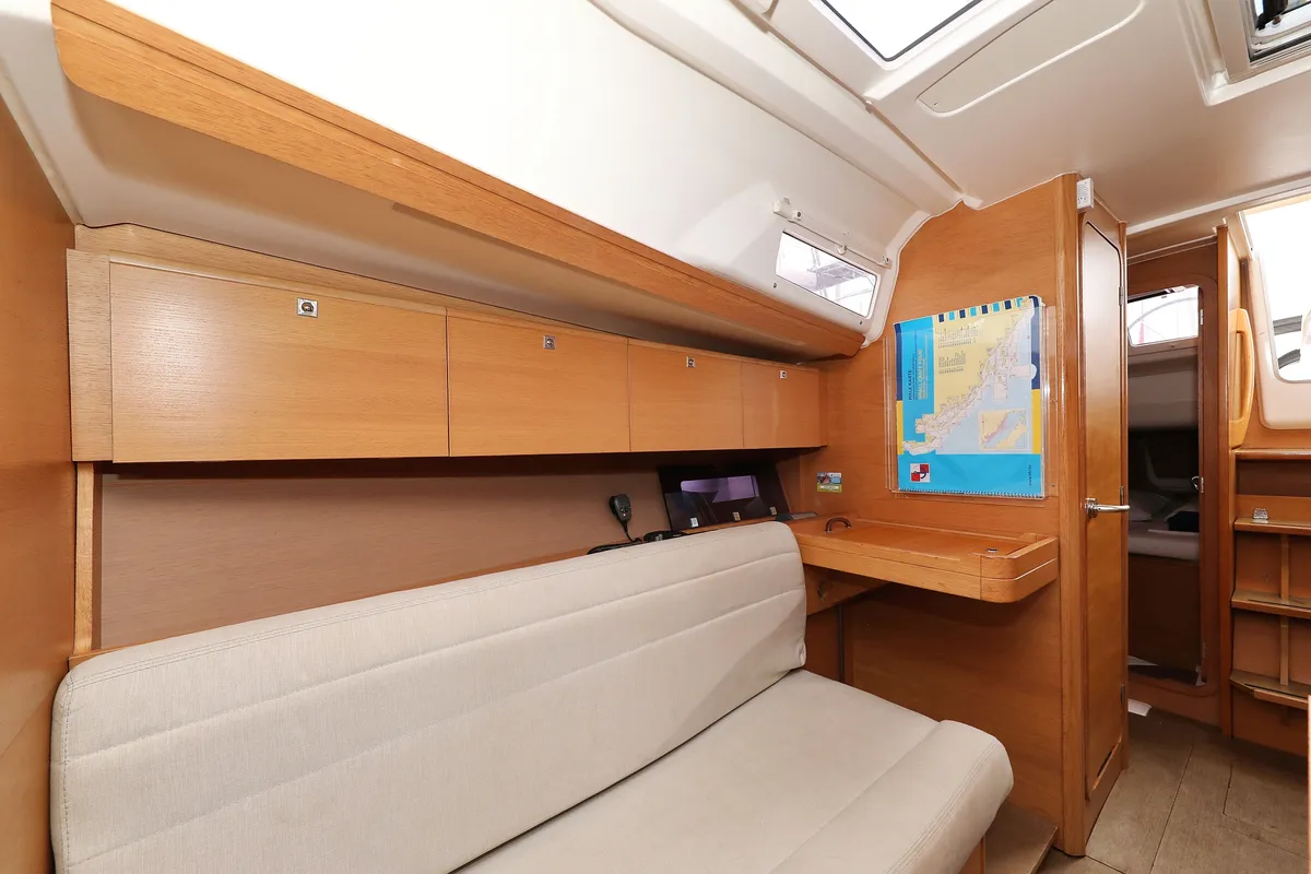 Salon of Sweet Lady, a Dufour 350 GL sailboat at Grad Vodice, Croatia