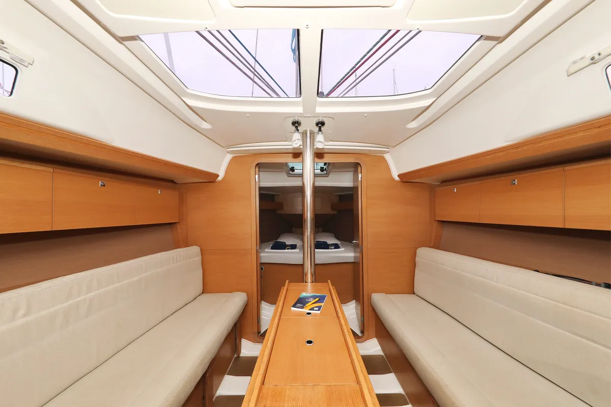 Salon of Sweet Lady, a Dufour 350 GL sailboat at Grad Vodice, Croatia