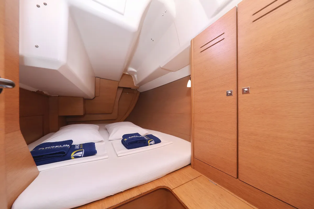 Cabin on Sweet Lady, a Dufour 350 GL sailboat at Grad Vodice, Croatia