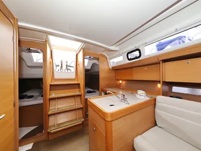 Salon of Sweet Lady, a Dufour 350 GL sailboat at Grad Vodice, Croatia