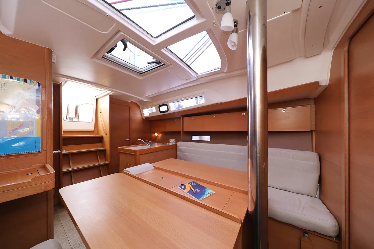 Salon of Sweet Lady, a Dufour 350 GL sailboat at Grad Vodice, Croatia