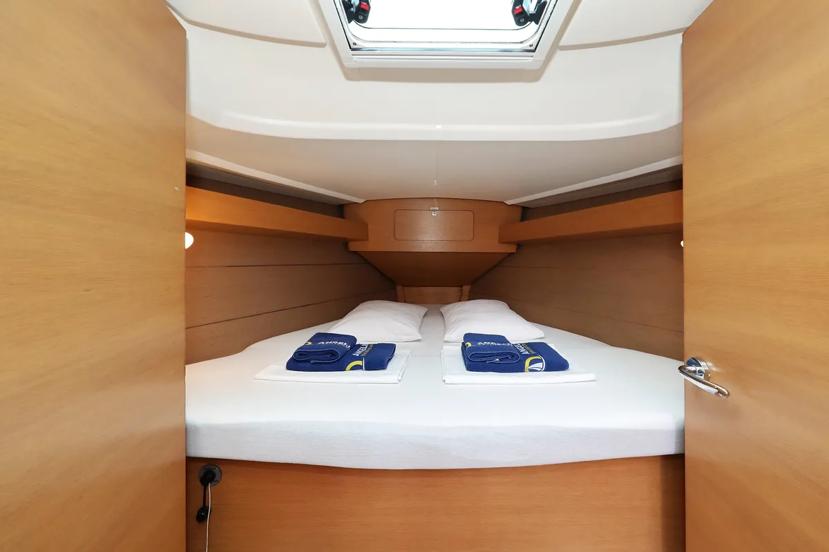 Cabin on Sweet Lady, a Dufour 350 GL sailboat at Grad Vodice, Croatia