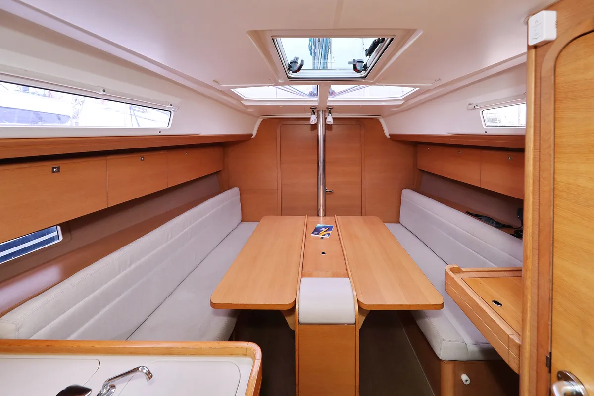 Salon of Sweet Lady, a Dufour 350 GL sailboat at Grad Vodice, Croatia