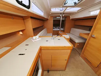 Galley of Sweet Lady, a Dufour 350 GL sailboat at Grad Vodice, Croatia