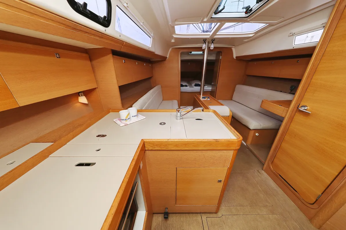 Galley of Sweet Lady, a Dufour 350 GL sailboat at Grad Vodice, Croatia