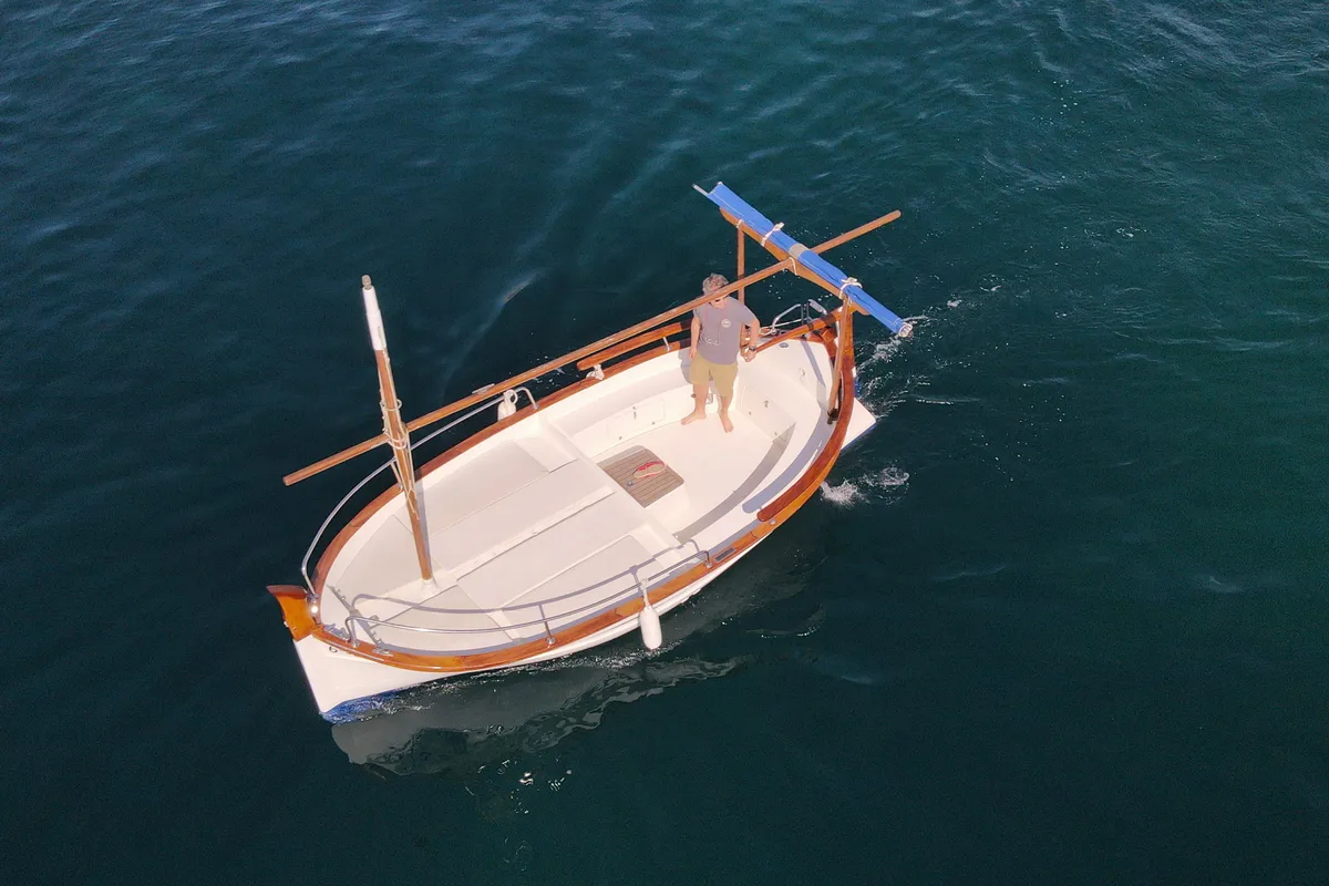 Exterior view of Roger De Lluria, a Gulet Motorboat motorboat at Palamós, Spain