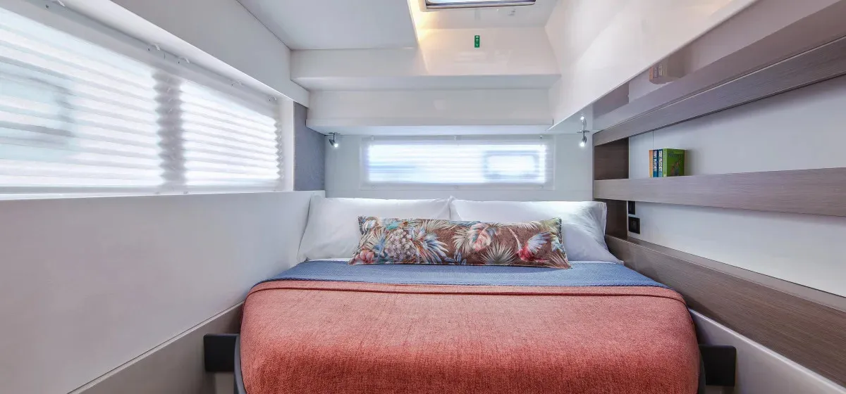 Cabin on Moorings 4200/3 Exclusive Plus, a Leopard 42 catamaran at Road Town, British Virgin Islands