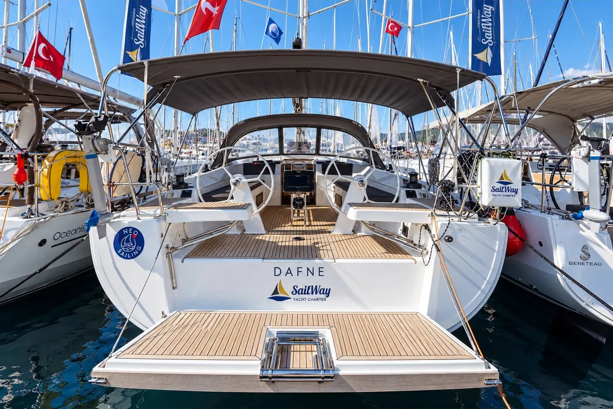 Dafne, a Hanse 418 sailboat at Marmaris, Turkey