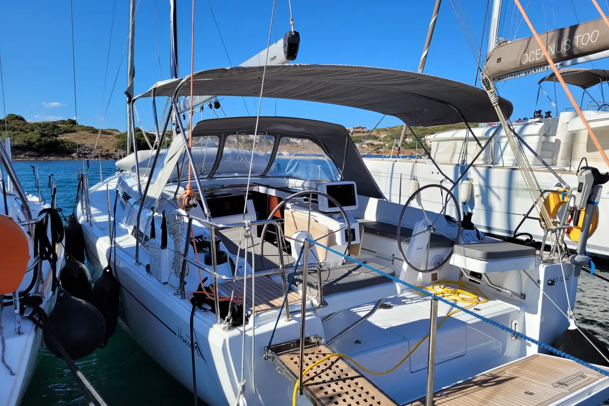 Hanse 418, a sailboat at Lavrion, Greece