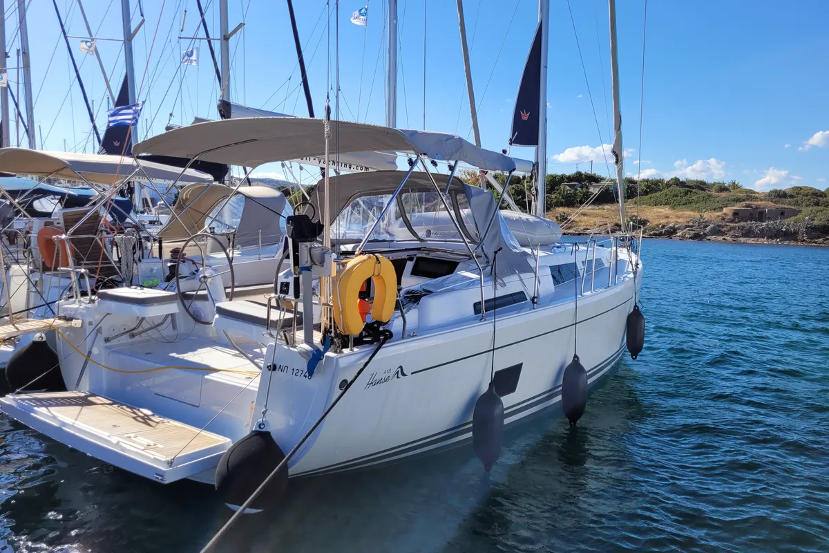 Hanse 418, a sailboat at Lavrion, Greece