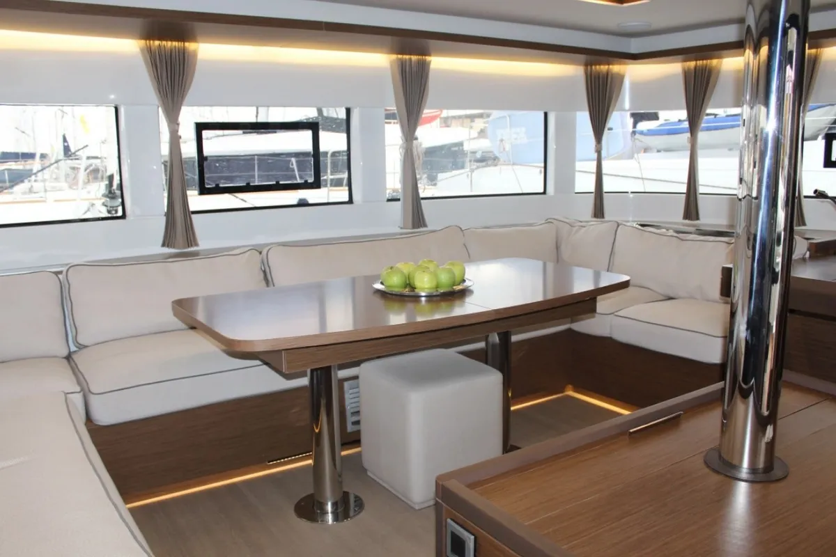 Salon of Aqua Star, a Lagoon 50 catamaran at Municipal Unit of Lefkada, Greece