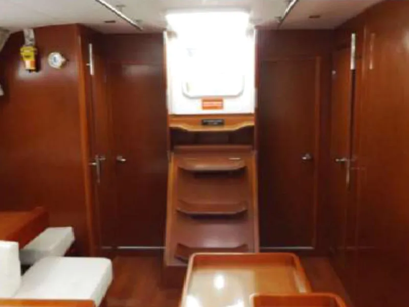 Salon of In Compliance, a Beneteau Oceanis 50 Family sailboat at Kalkara, Malta