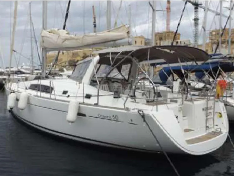 Exterior view of In Compliance, a Beneteau Oceanis 50 Family sailboat at Kalkara, Malta