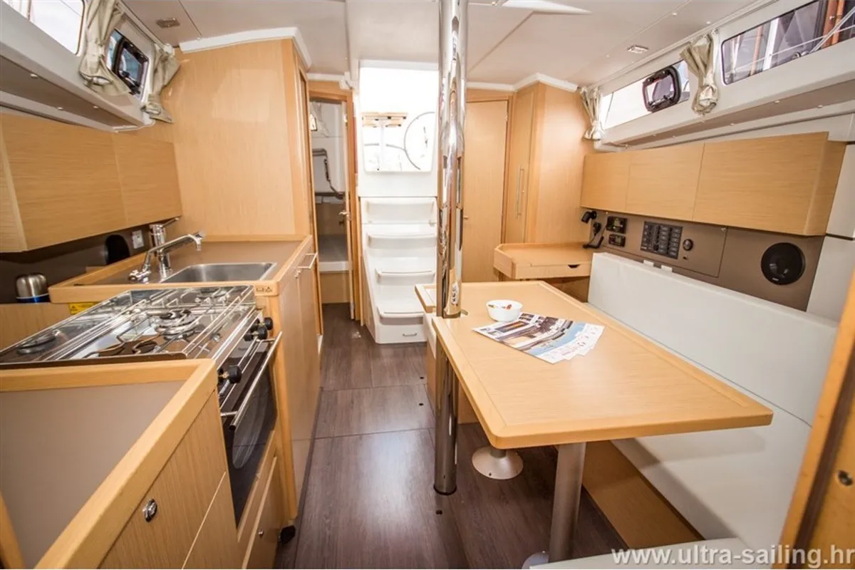 Galley of GALA, a Beneteau Oceanis 35 sailboat at Split, Croatia