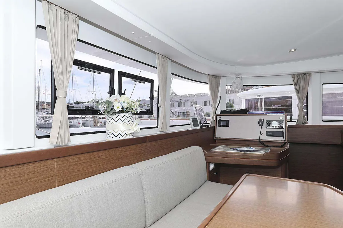 Salon of Adriana 2, a Lagoon 42 catamaran at Grad Trogir, Croatia