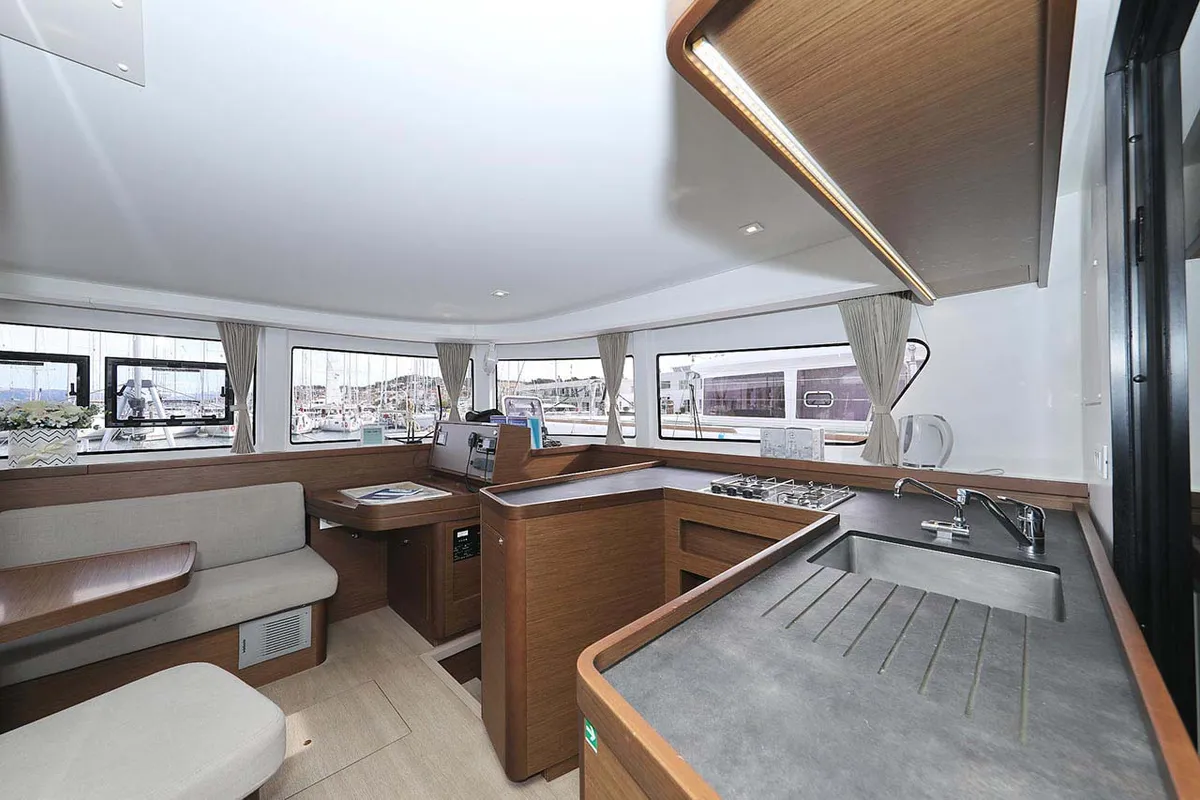 Galley of Adriana 2, a Lagoon 42 catamaran at Grad Trogir, Croatia