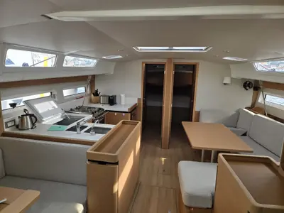 Sofiya, a Jeanneau Sun Odyssey 490 sailboat at Marina, Croatia