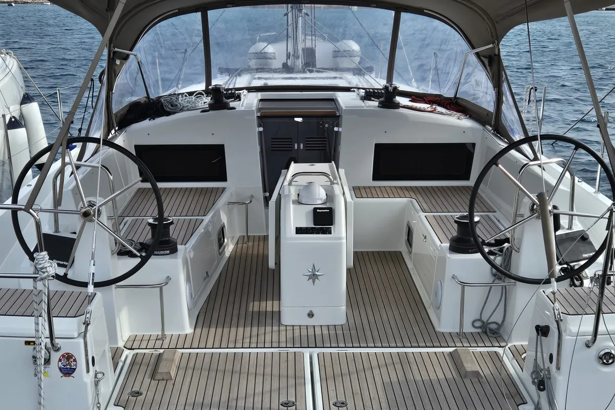 Sofiya, a Jeanneau Sun Odyssey 490 sailboat at Marina, Croatia