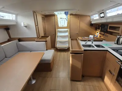Sofiya, a Jeanneau Sun Odyssey 490 sailboat at Marina, Croatia