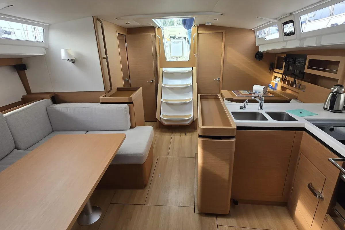 Sofiya, a Jeanneau Sun Odyssey 490 sailboat at Marina, Croatia