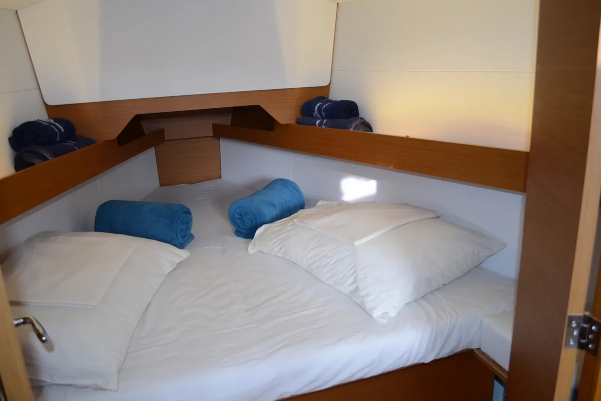 Cabin on Višnjica, a Jeanneau Sun Odyssey 349 sailboat at Grad Ploče, Croatia