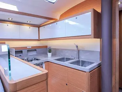 Galley of Johanna, a Dufour 530 sailboat at Seget Donji, Croatia