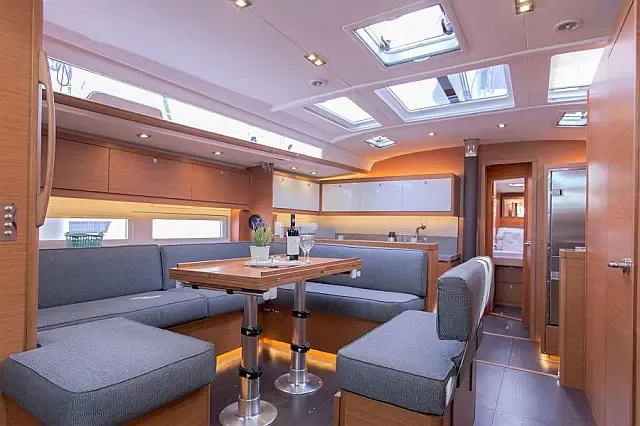 Salon of Johanna, a Dufour 530 sailboat at Seget Donji, Croatia