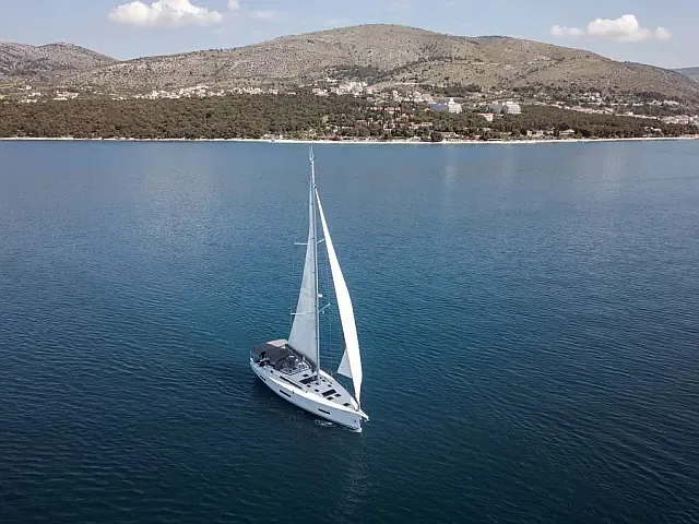 Exterior view of Johanna, a Dufour 530 sailboat at Seget Donji, Croatia