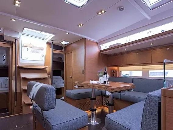 Salon of Johanna, a Dufour 530 sailboat at Seget Donji, Croatia