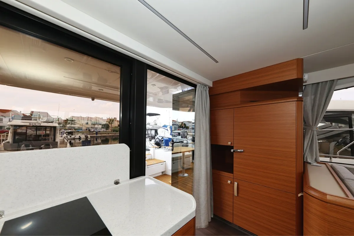 Galley of Red Hot, a Greenline 48 Fly motor yacht at Grad Biograd na Moru, Croatia