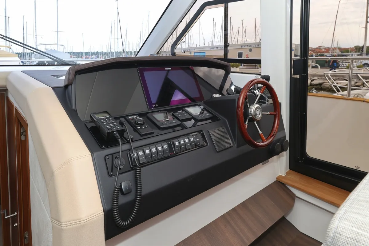 Cockpit of Red Hot, a Greenline 48 Fly motor yacht at Grad Biograd na Moru, Croatia