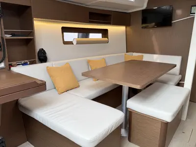 Salon of Agios, a Beneteau Oceanis 37.1 sailboat at Grad Pula, Croatia