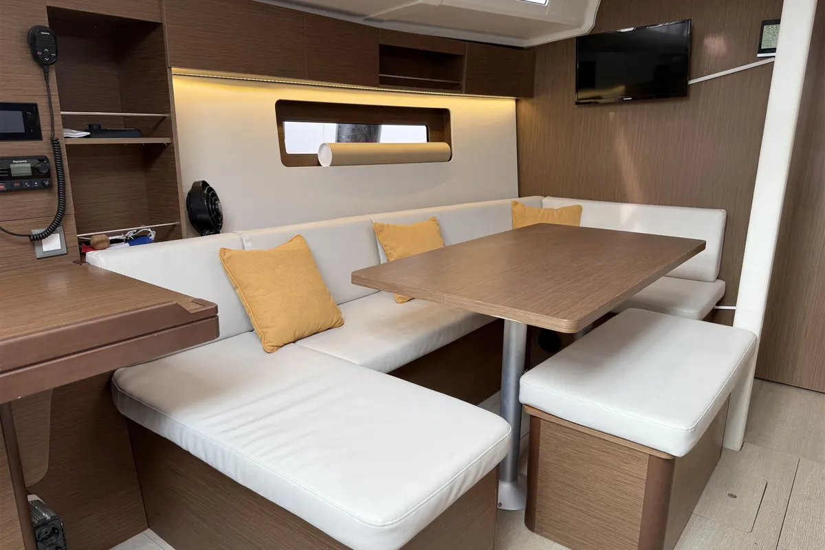 Salon of Agios, a Beneteau Oceanis 37.1 sailboat at Grad Pula, Croatia
