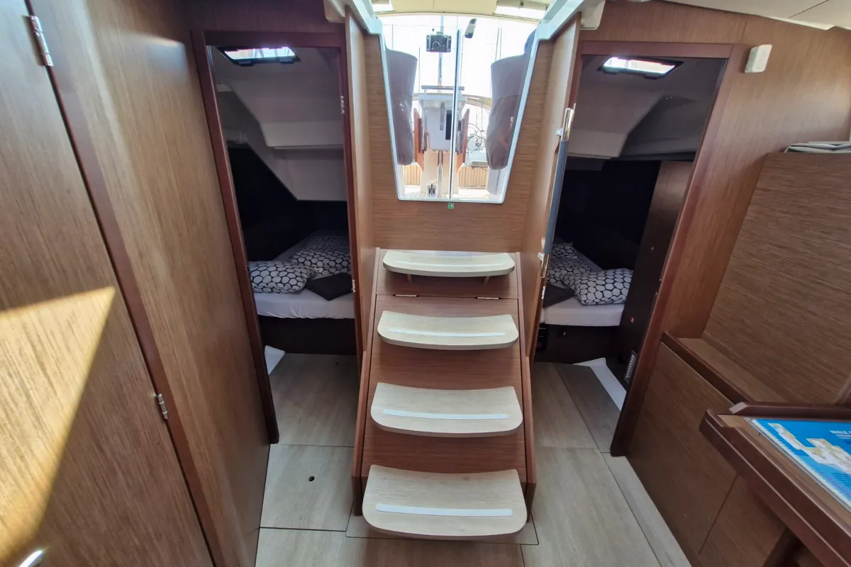 Salon of Agios, a Beneteau Oceanis 37.1 sailboat at Grad Pula, Croatia