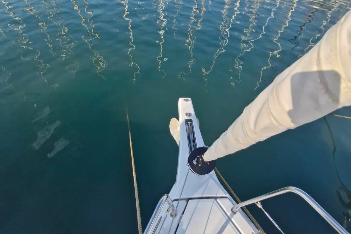 Exterior view of Agios, a Beneteau Oceanis 37.1 sailboat at Grad Pula, Croatia