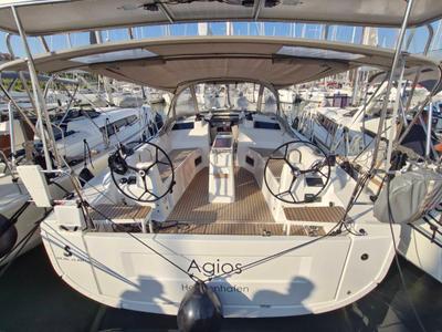 Cockpit of Agios, a Beneteau Oceanis 37.1 sailboat at Grad Pula, Croatia